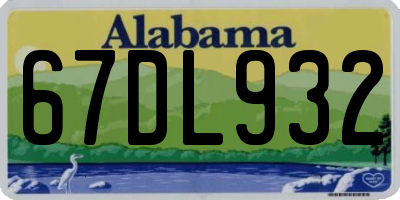 AL license plate 67DL932