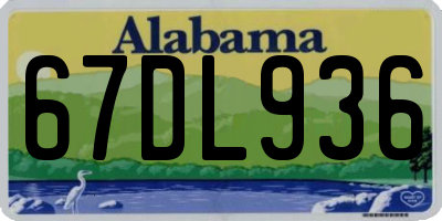 AL license plate 67DL936