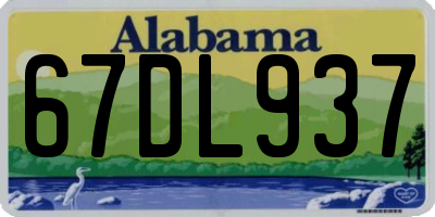 AL license plate 67DL937