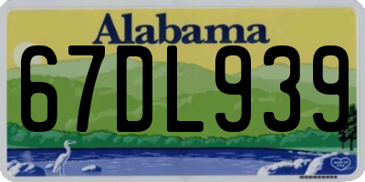 AL license plate 67DL939