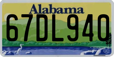 AL license plate 67DL940
