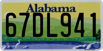 AL license plate 67DL941