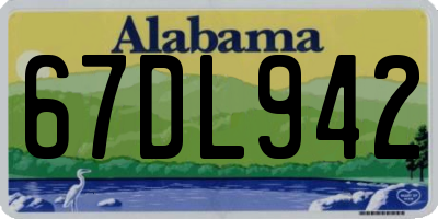 AL license plate 67DL942