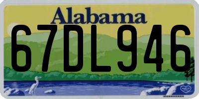 AL license plate 67DL946