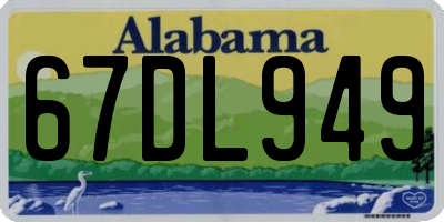 AL license plate 67DL949
