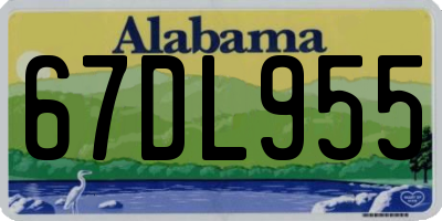 AL license plate 67DL955