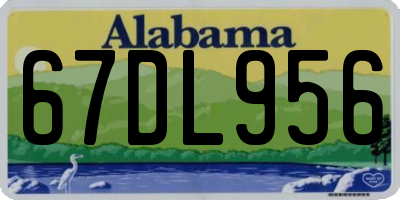AL license plate 67DL956