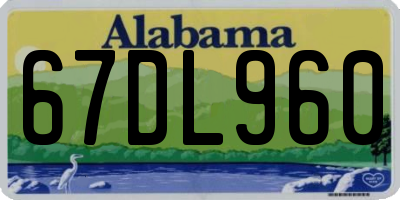 AL license plate 67DL960