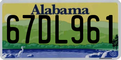 AL license plate 67DL961