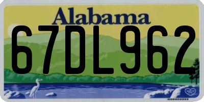 AL license plate 67DL962