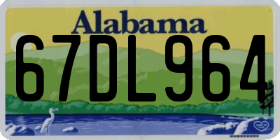 AL license plate 67DL964