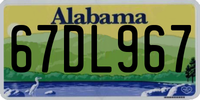 AL license plate 67DL967