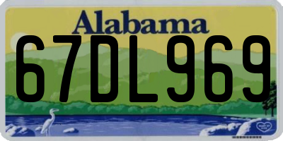 AL license plate 67DL969