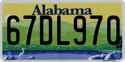 AL license plate 67DL970