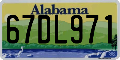 AL license plate 67DL971