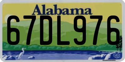 AL license plate 67DL976