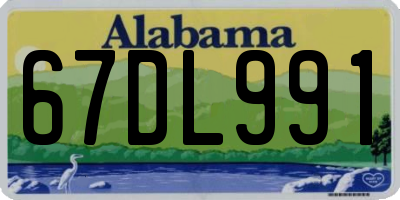 AL license plate 67DL991