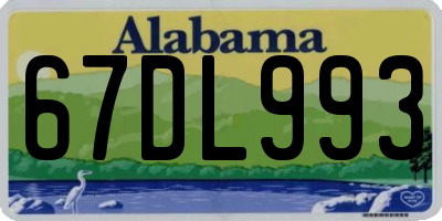 AL license plate 67DL993
