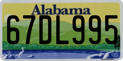 AL license plate 67DL995