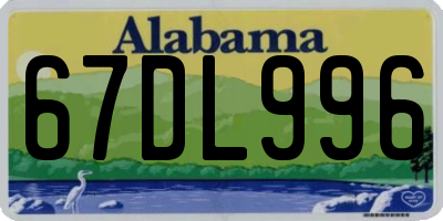 AL license plate 67DL996