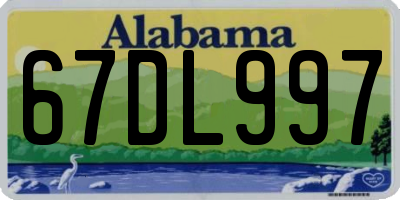 AL license plate 67DL997