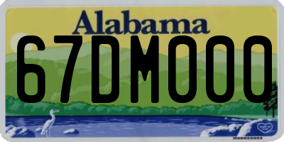 AL license plate 67DM000