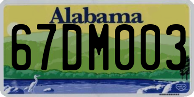 AL license plate 67DM003