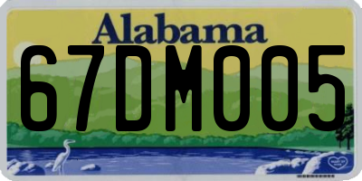 AL license plate 67DM005