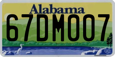 AL license plate 67DM007