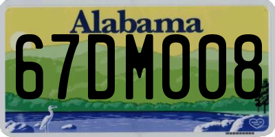 AL license plate 67DM008