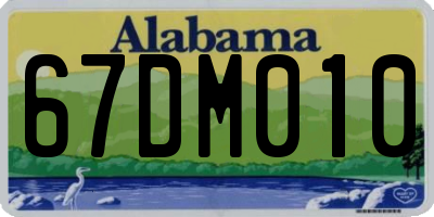 AL license plate 67DM010