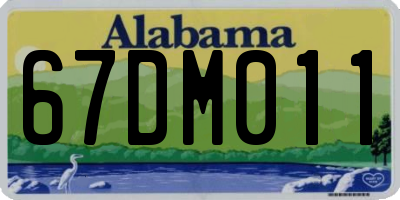 AL license plate 67DM011