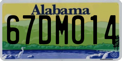 AL license plate 67DM014