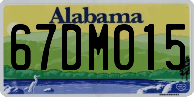 AL license plate 67DM015