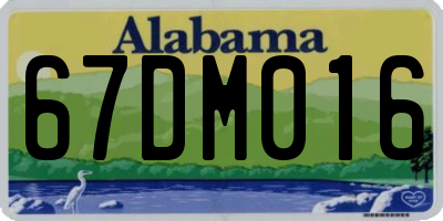 AL license plate 67DM016