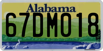 AL license plate 67DM018
