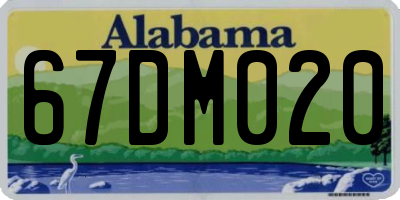 AL license plate 67DM020