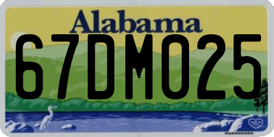 AL license plate 67DM025