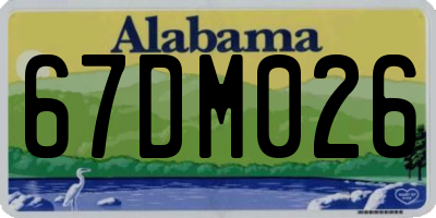 AL license plate 67DM026