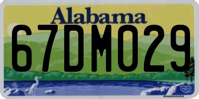 AL license plate 67DM029
