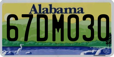 AL license plate 67DM030