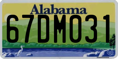AL license plate 67DM031