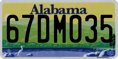 AL license plate 67DM035