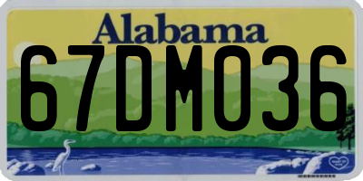 AL license plate 67DM036