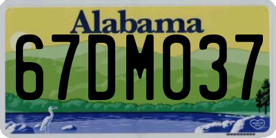 AL license plate 67DM037