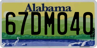 AL license plate 67DM040