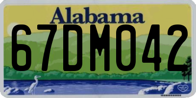 AL license plate 67DM042