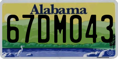 AL license plate 67DM043