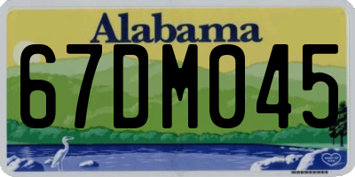 AL license plate 67DM045