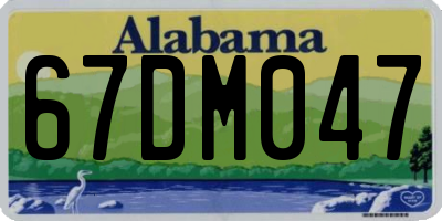 AL license plate 67DM047